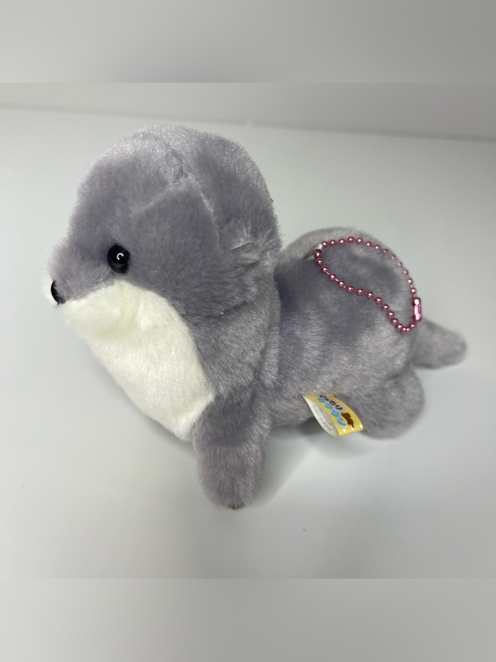 Amuse (Japan Brand) Sea Otter Plush Keychain Bag / Backpack Clip (Gray) Kawaii